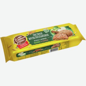 Печенье овсяное мультизлаковое ХЛЕБНЫЙ СПАС с начинкой яблоко и корица, 0.25кг