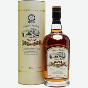 Виски Omar Single Malt Sherry Type (gift box) 46% 0.7 л.