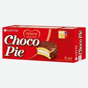 Печенье Lotte Chocopie прослоенное глазированное, 168 г