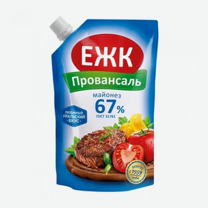 Майонез Провансаль ЕЖК 67% 400мл дой-пак