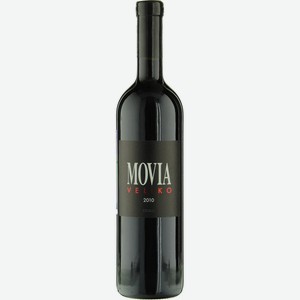 Вино  Мовиа  Велико красное, 2010, 2010, 750 мл, Красное, Сухое