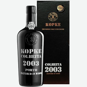 Вино Копке, Колейта 2003 Порто, в подарочной коробке, 2003, 750 мл, Портвейн, Сладкое