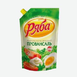 Майонез  Ряба , классический провансаль, 50,5%, 630 г