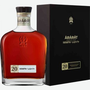 Коньяк Арарат Наири 20 лет в подарочной упаковке 40 % алк., Армения, 0,5 л