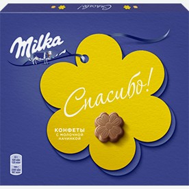 Конфеты Милка, Из Молочного Шоколада С Молочной Начинкой, 110 Г