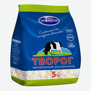 Творог 5% 350г ТМ Экомилк