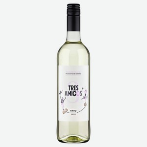 Вино Трес Амигос Белое Сухое 0.75л