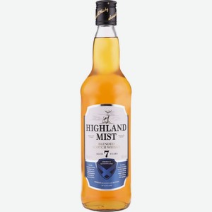 Виски ХАЙЛЭНД МИСТ шотландский купаж. 7 лет алк.40%, Великобритания, 0.7 L