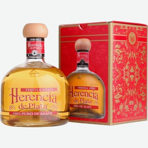 Текила Herencia de Plata Anejo 0.7л