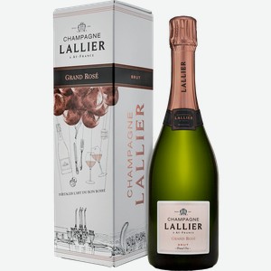 Игристое вино и шампанское Lallier Grand Rose Brut Grand Cru Champagne AOC (gift box) 12.5% 0.75 л.