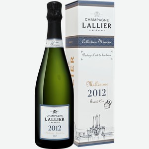 Игристое вино и шампанское Lallier Millesime Brut Grand Cru Champagne AOC (gift box) 12.5% 0.75 л.