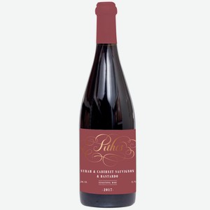 Вино тихое красное сухое ТЗ Пифос SYRAH&CABERNET SAUVIGNON&BASTARDO 2017 0.75 л