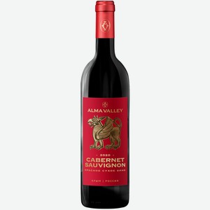 Вино тихое красное сухое ЗГУ Крым Alma Valley CABERNET SAUVIGNON 2020 0.75 л