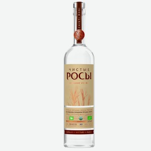 Водка из ячменного зерна ЧИСТЫЕ РОСЫ 40% 0,5л 0.5 л