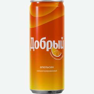 Вода  Добрый  Апельсин, Лимонад, в жестяной банке, 330 мл