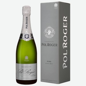 Игристое вино и шампанское Pol Roger Pure Extra Brut Champagne AOC (gift box) 12.5% 0.75 л.