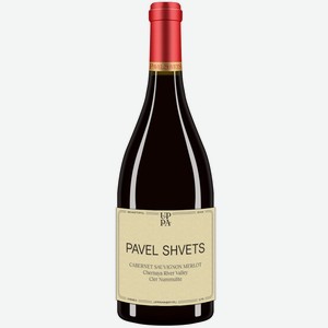 Вино тихое красное сухое ЗГУ Крым Павел Швец CABERNET SAUVIGNON MERLOT 2019 0.75 л
