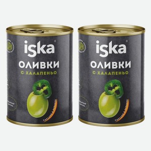Оливки зеленые Iska с халапеньо 300 мл