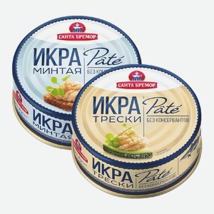 Икра минтая, трески Pate Санта Бремор 90 г