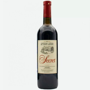 Вино тихое красное полусухое ЗГУ Крым Chateau Cotes de Saint Daniel SECRET 0.75 л