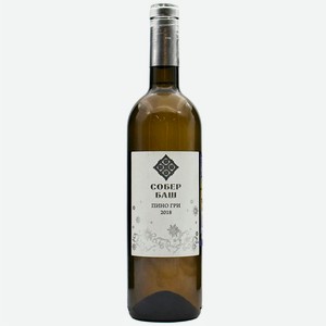 Вино тихое белое сухое ЗГУ Кубань Собер Баш ПИНО ГРИ 0.75 л