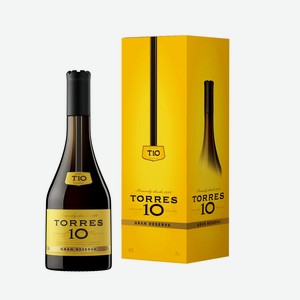 Бренди Torres 10 Gran Reserva 10 лет в подарочной упаковке, 0.7л Испания