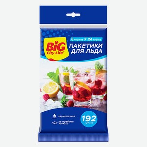 Пакеты Для Льда Биг Сити Самозакрывающиеся 192 Кубика 1шт