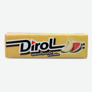 Жевательная резинка Dirol арбузно-дынный коктейль без сахара, 13.6 г